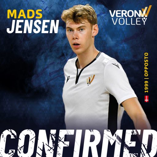 Volley, Mads Jensen resta in gialloblù fino al 2025