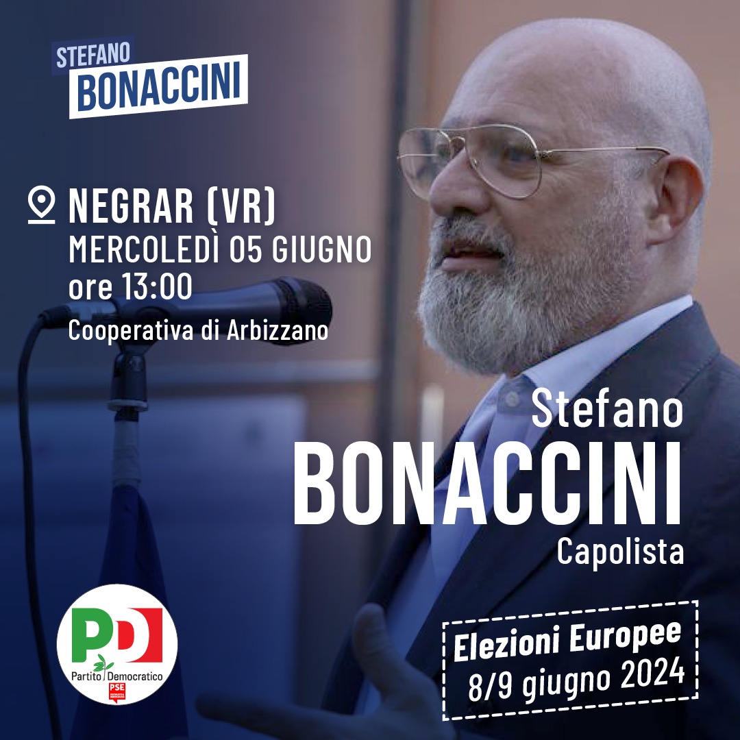 Stefano Bonaccini mercoledì a Verona, ecco tutti gli appuntamenti