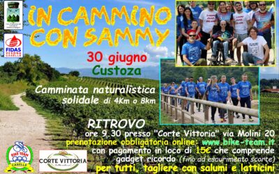 Domenica 30 giugno tra le colline di Custoza torna “In Cammino con Sammy”